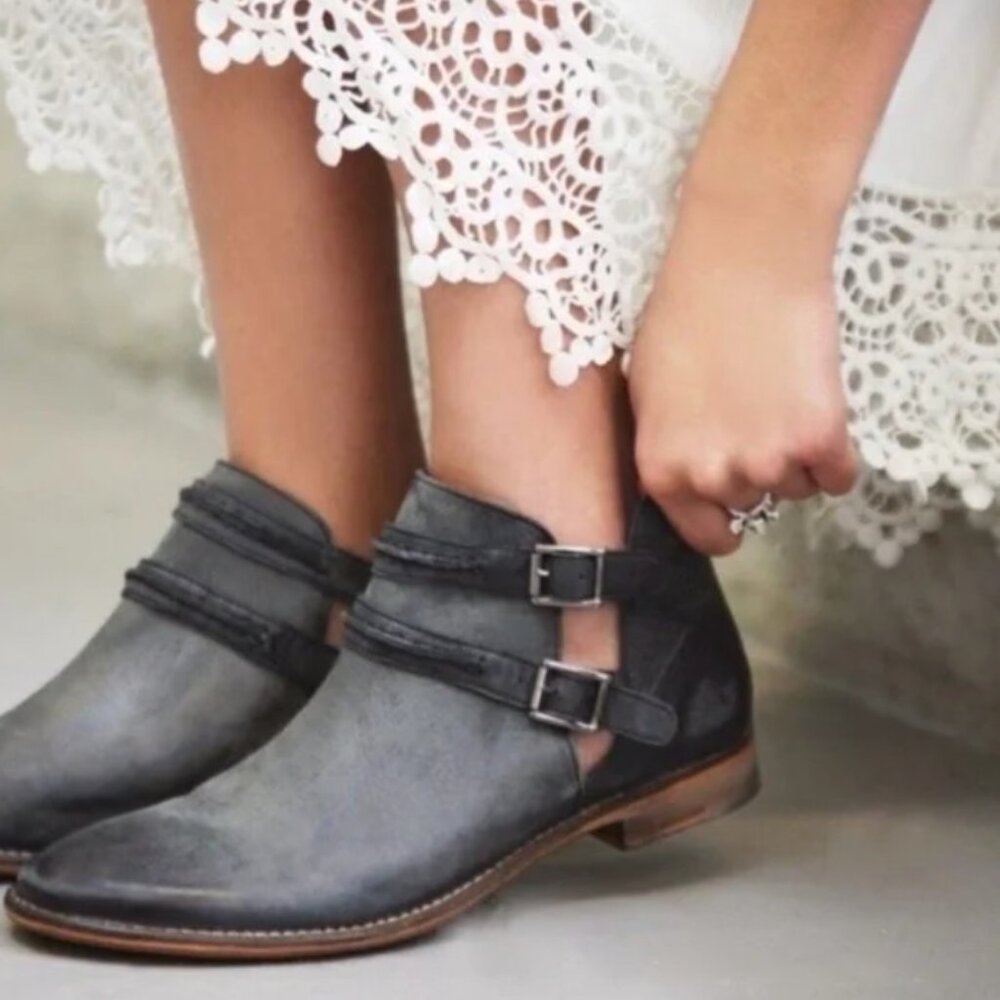 Free People Braeburn Gray Ankle Booties 39 9
